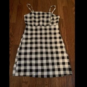 Black and white gingham dress